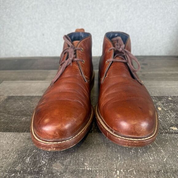Cole Haan Mens Size 11M Tyler Grand Leather Chukka Shoes Brown Lace Up C24298 - Picture 2 of 9